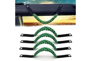 4PCS Roll Bar Grab Handles for Ford Bronco, Camouflage Paracord Grab Handles for Ford Bronco 2021 2022 2 Door 4 Door, Nylon H