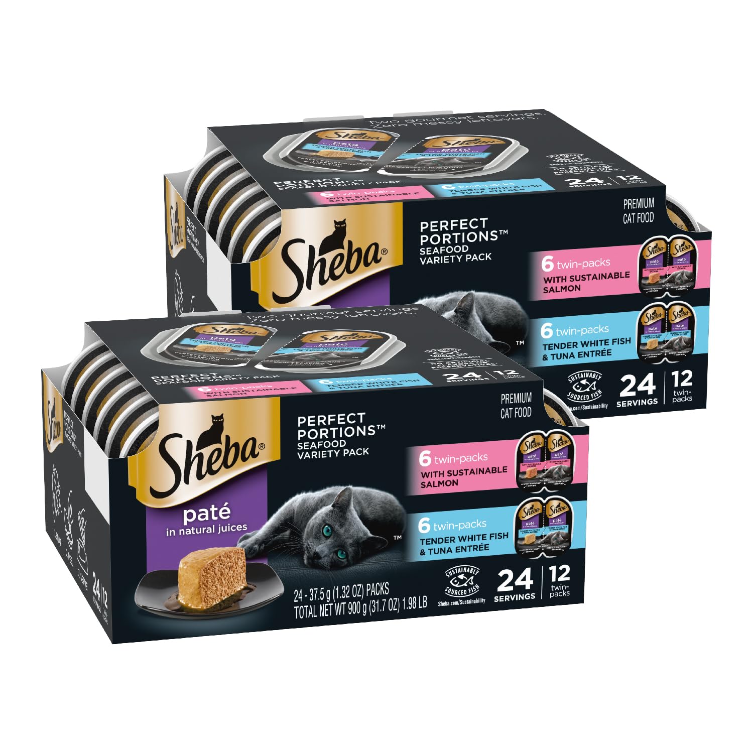 Sheba Perfect Portions Wet Cat Food Pate with
