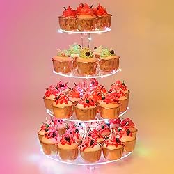 YestBuy 4 Tier Round Cupcake Stand – Premium