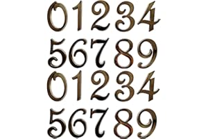HOPEWAN 3 Inch House Numbers Stickers Black for Mailbox Apartment Hotel Office Room Door Address Sign Home Business Decoration Project. (Black)