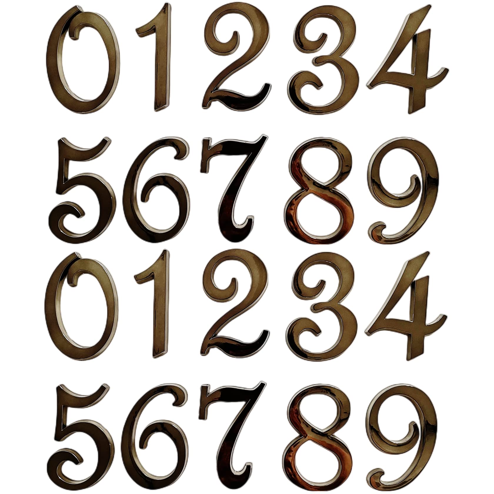 Photo 1 of 3 Inch House Numbers Stickers Black for Mailbox Apartment Hotel Office Room Door Address Sign Home Business Decoration Project. (Black)