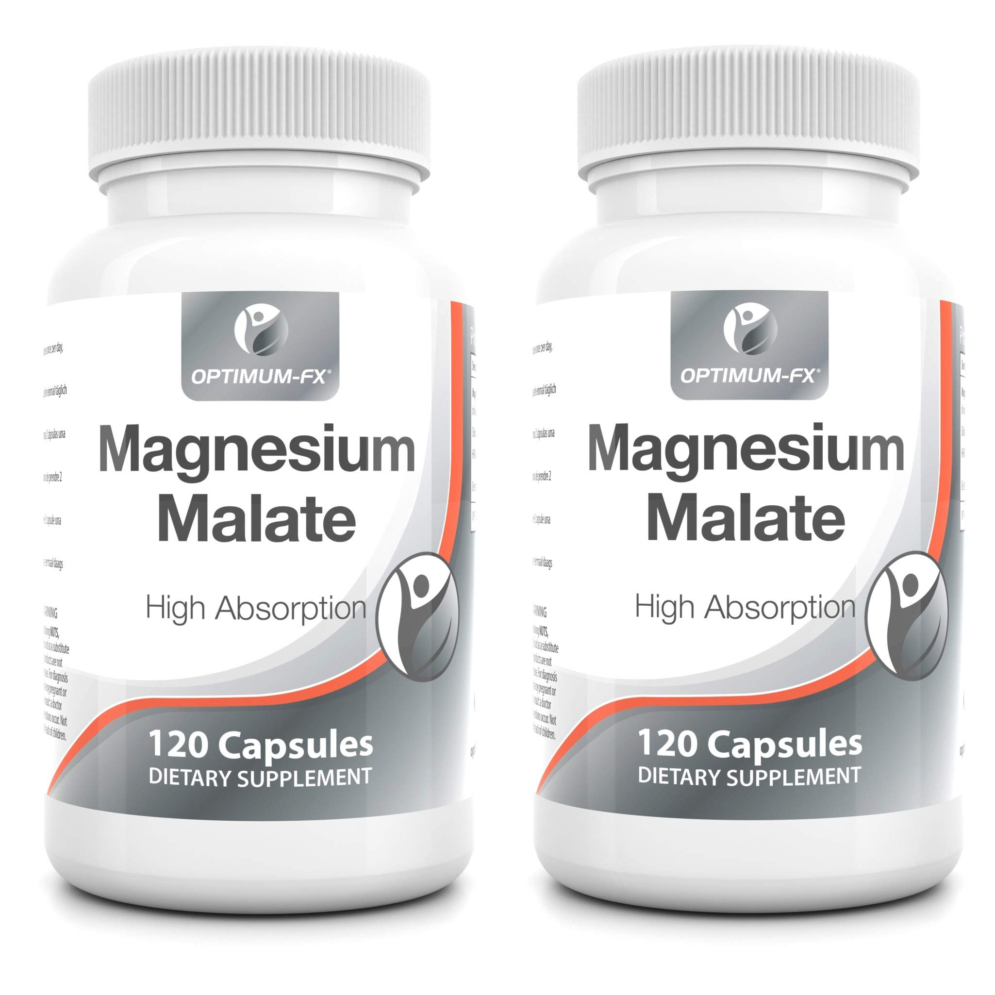 Magnesium Malate Capsules Not Tablets Bioavailable Mineral Supplement Easy to Take – Magnesium Has 10 Ten EU Approved Health Claims 320mg - 120 Vegan Capsules