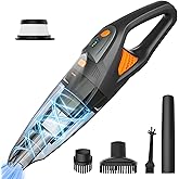 GHUSTAR Handheld Vacuum Cordless - 25000PA Strong Suction Hand Held Car Vacuum Cleaner Portable with Multi-Nozzles - Lightweight Dust Busters Rechargeable for Home Car Office Pets 2 Levels