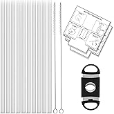 Replacement Straw Set for ThermoFlask Bottles – Fits 14/16/18/24/32/40/64 oz, Straws + Cleaning Brushes + Measuring Sheets + Cutter Tool
