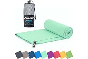 Fit-Flip Travel Towel - Compact & Ultra Soft Microfiber Camping Towel - Quick Dry Towel - Super Absorbent & Lightweight for Sports, Beach, Gym, Backpacking, Hiking and Yoga
