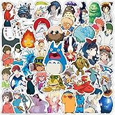 50pcs Cartoon Miyazaki Hayao Stickers for Kids,Vinyl Waterproof Miyazaki Hayao Decal for Water Bottle Laptop Toy Sticker for DIY Decorate Bumper Phone Hard Hat Kids Teens Gifts