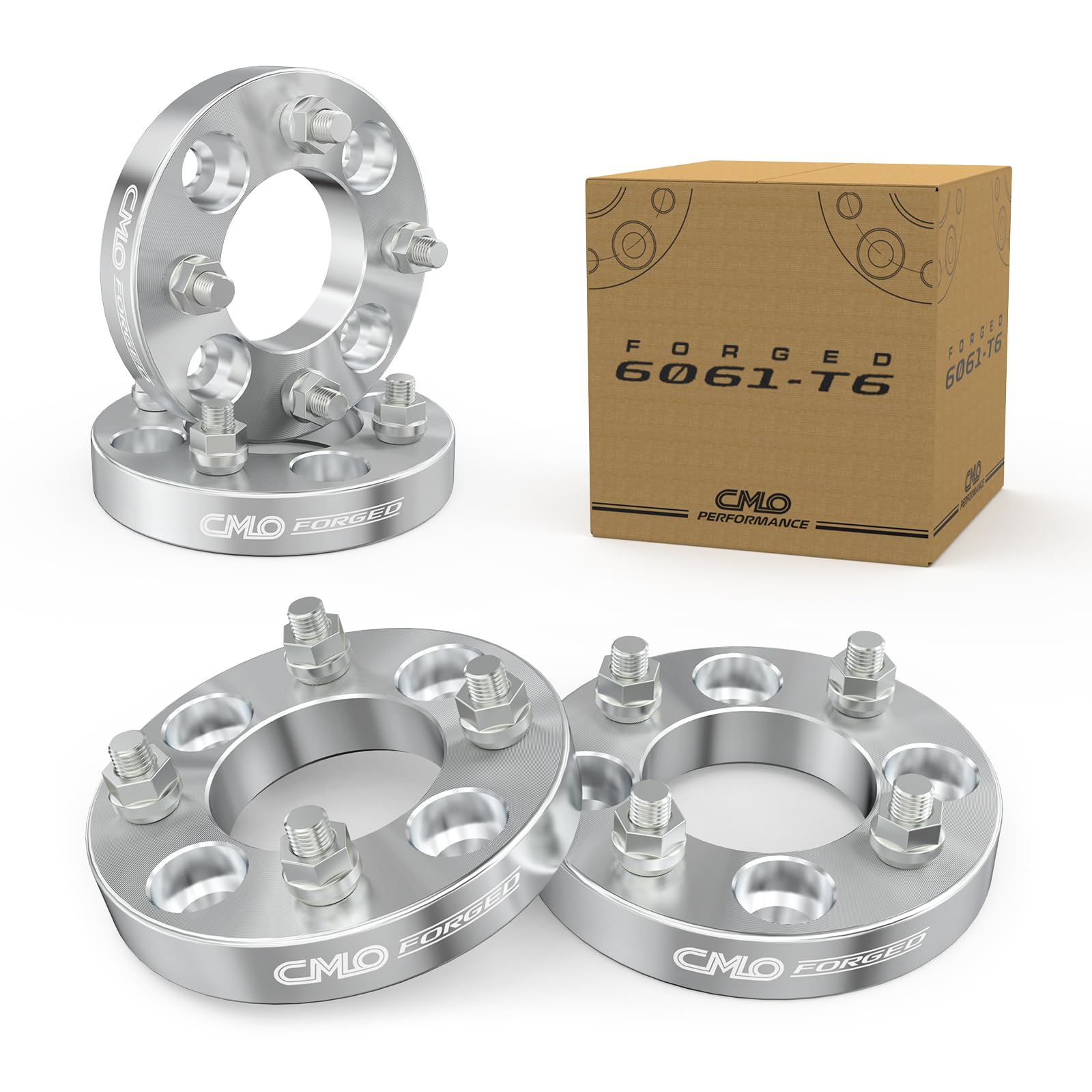 Photo 1 of 25mm (1 Inch) Wheel Adapters 4x114.3 to 4x100 or 4x4.5 to 4x100 (Hub to Wheel) Enable 4x114.3 hubs to Use 4x100 Wheels (4pcs M12x1.5) Compatible for Acura Honda Toyota Cars with 4x114.3 Pattern