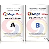 Magic Resin | Polyaspartic Aliphatic Polyurea Floor Coating System | Clear &amp; UV Stable | Ultra Durable &amp; Excellent Resistance to Abrasion and Chemical (2 Gallon)