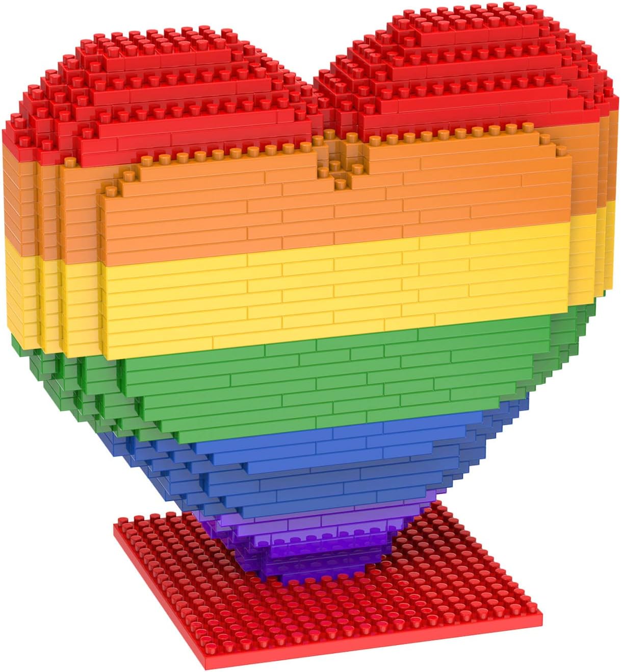 FOCO Officially Licensed Rainbow Heart BRXLZ 3D Bricks Construction Toy Model - Image 4