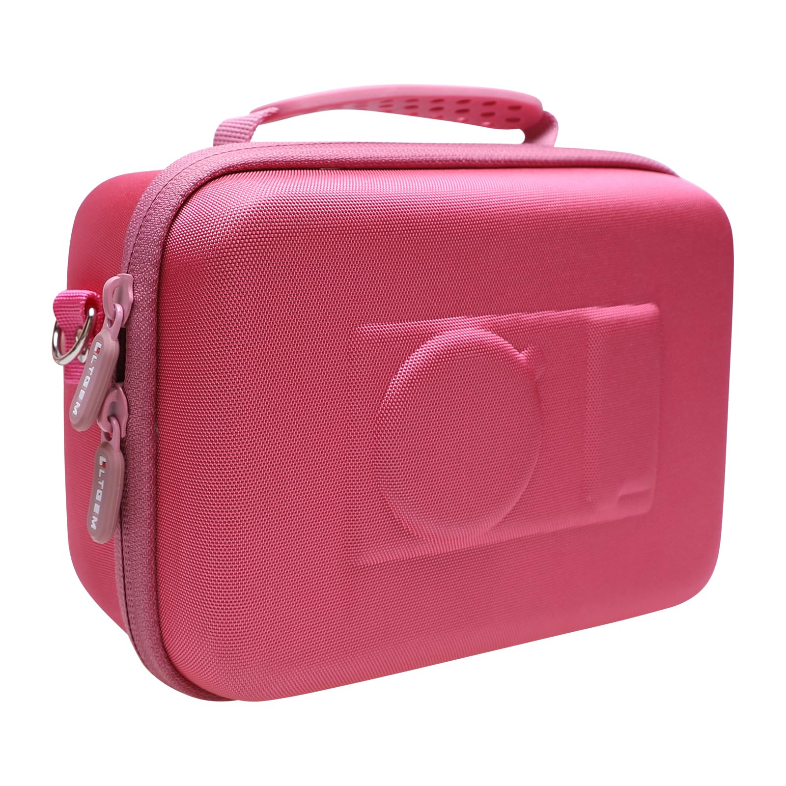 Camera Case Compatible with Sony Alpha ZV-E10 / ZV-1F / ZV-1 / ZV-1 II Vlog Camera with Shoulder Strap by LTGEM, Fits Vlogger Accessory Kit Tripod and Microphone, Magenta+Pink