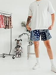DIOTSR Mens Paisley Graphic Basketball Shorts