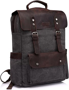 Vaschy leather laptop backpack Clearance