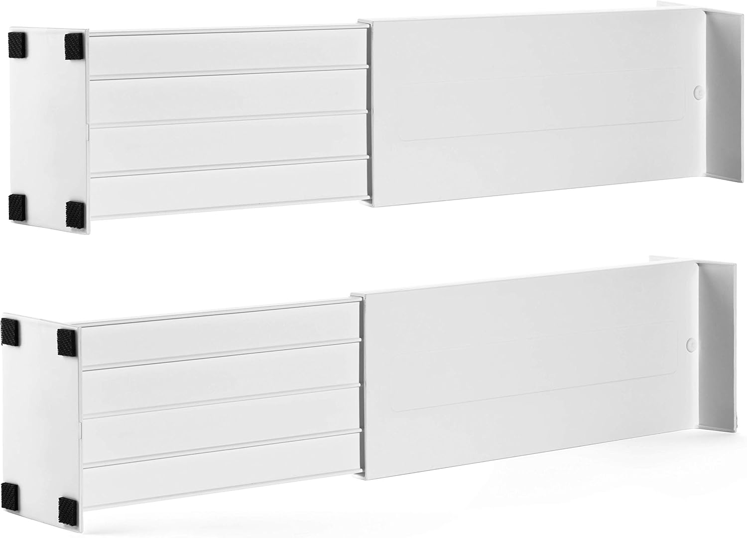 Dream Drawer Organizer Set Of 2 White Spring Loaded Drawer