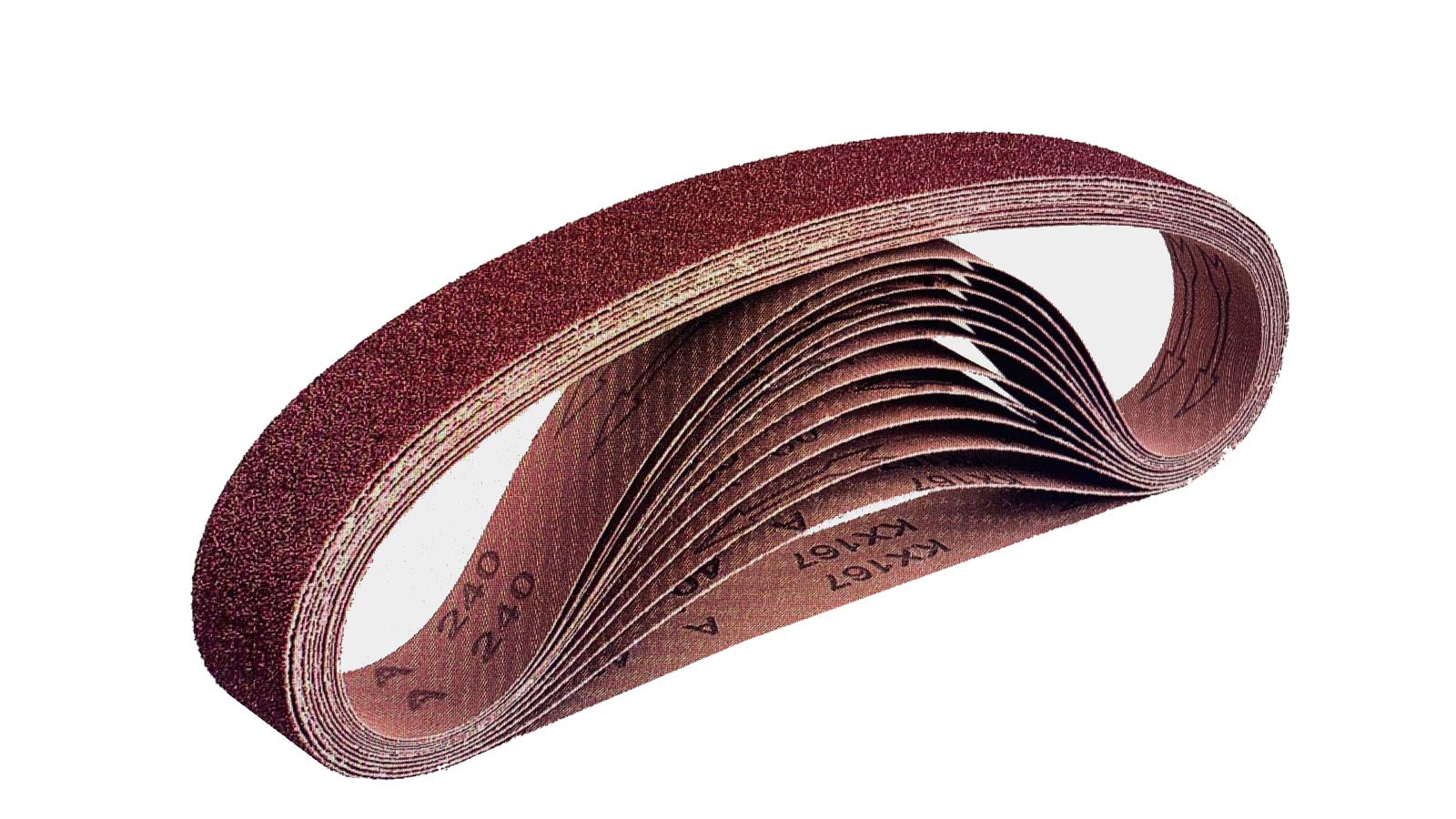 Fabric Sanding Belts - 96 Pieces - 13 x 457mm - 16 x Grit 40/60/80/120/180/240 - for Black & Decker® Power File - Sandpaper - Sanding Belt Set