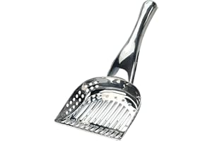 RSVP International Endurance Collection Stainless Steel Kitty Litter Scoop, 4.75x2.5x11.25