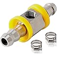 3/8"IN Fuel Barbed Push Lock T-Fitting Adapter with 1/8-27 NPT Sensor Port, Stainless Steel Fuel Line Pressure Adapter for 9.5mm ID Line, Clamps 2 PCS Included