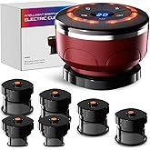 UBALANCE Cupping Kit for Massage Therapy, Cupping Therapy Set 6 Cups, Electric Smart Cupping Machine, 4 in 1 Negative Pressure Massager with 12 Modes for Fatigue Relief, Red