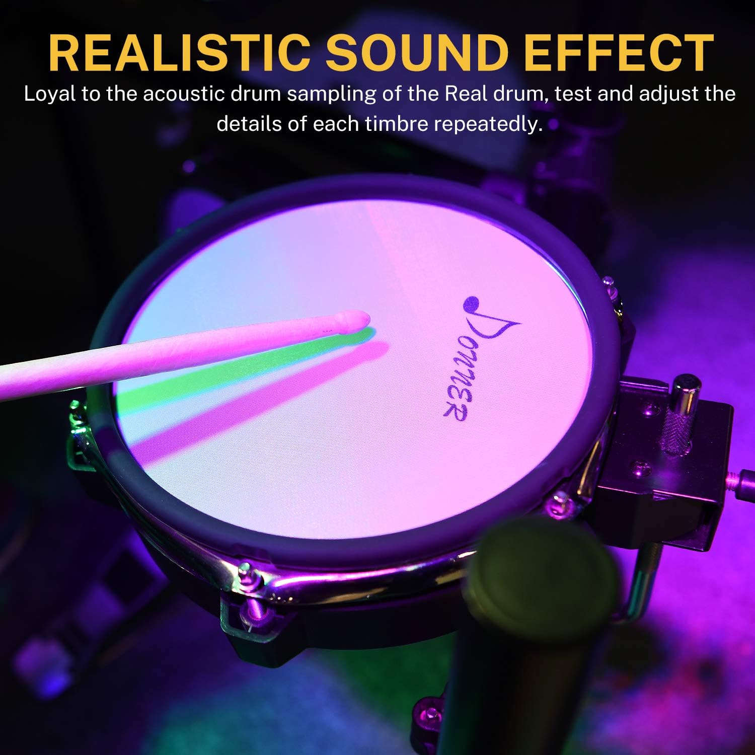 Donner DED200 Electric Drum Kit Electronic Drum Set 5 Drums 4 Cymbles