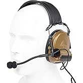 GLECTICAL Tactical Headset with mic,Airsoft headset Radio communication Without Noise Cancellation Function
