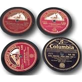 Set of Four 78rpm up-cycled Vinyl Record Drinks Coasters