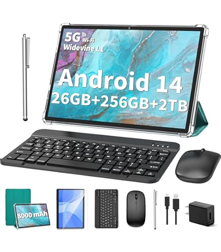 Amazon.com : 2025 Tablet, Android 14 Tablets 10 inch with Keyboard
