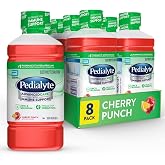 Pedialyte AdvancedCare Electrolyte Drink, Cherry Punch, 1 Liter, 8pk | Hydration drinks for adults and kids to rapidly restore electrolytes, nutrients for immune support, and prebiotics