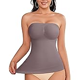LODAY Strapless Shapewear for Women Compression Tank Top Tummy Control Long Tube Tops