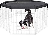 Dog Pet Playpen 8 Panel 24 Inch Top Cover for Small