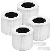 4-Pack Core Mini Filter Compatible with LEVOIT Core Mini Air Purifie-r, 3-in-1 H13 HEPA High-Efficiency Activated Carbon Pre-filter for LEVOIT Core Mini Replacement Filter