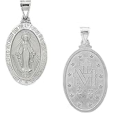 RP 14K Yellow Gold Virgin Mary Medal Necklace Pendant for Women & Men, Authentic & Pure 14K, Stunning Real 14 Karat Virgin Mary Pendant Only with Premium Jewelry Box, Handcrafted in the USA