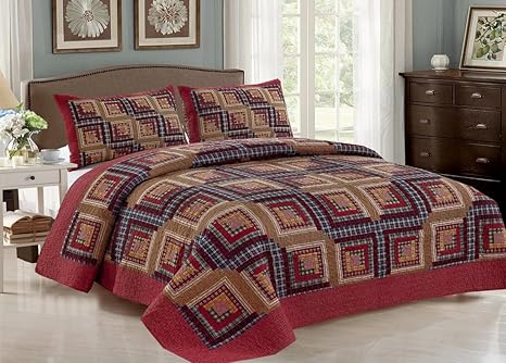 Amazon Com Aht Cedar Creek Log Cabin 3 Piece King Size