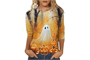 MAMIDAY 2024 Floral Printed Tops for Women Trendy 3/4 Sleeve Shirts Loose Fit Casual Dressy Blouses Soft Color Block Tees