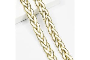 Gimp Braid Trim 9.5 Yards 12mm/0.47in White Braid Trim Fabric Decorative Webbing for All Kinds of Sewn Garments, Curtains,Lam