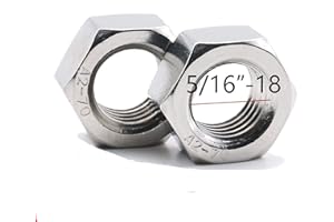 Smartsails 5/16"-18 Stainless Steel Finish Hex Nut, 304 Stainless Steel Nut, Hardware Nut, Metal Nut, Steel Nut, 5/16 Nut, 5/16 Nut, 5/16-18 Nut (50 Pack)