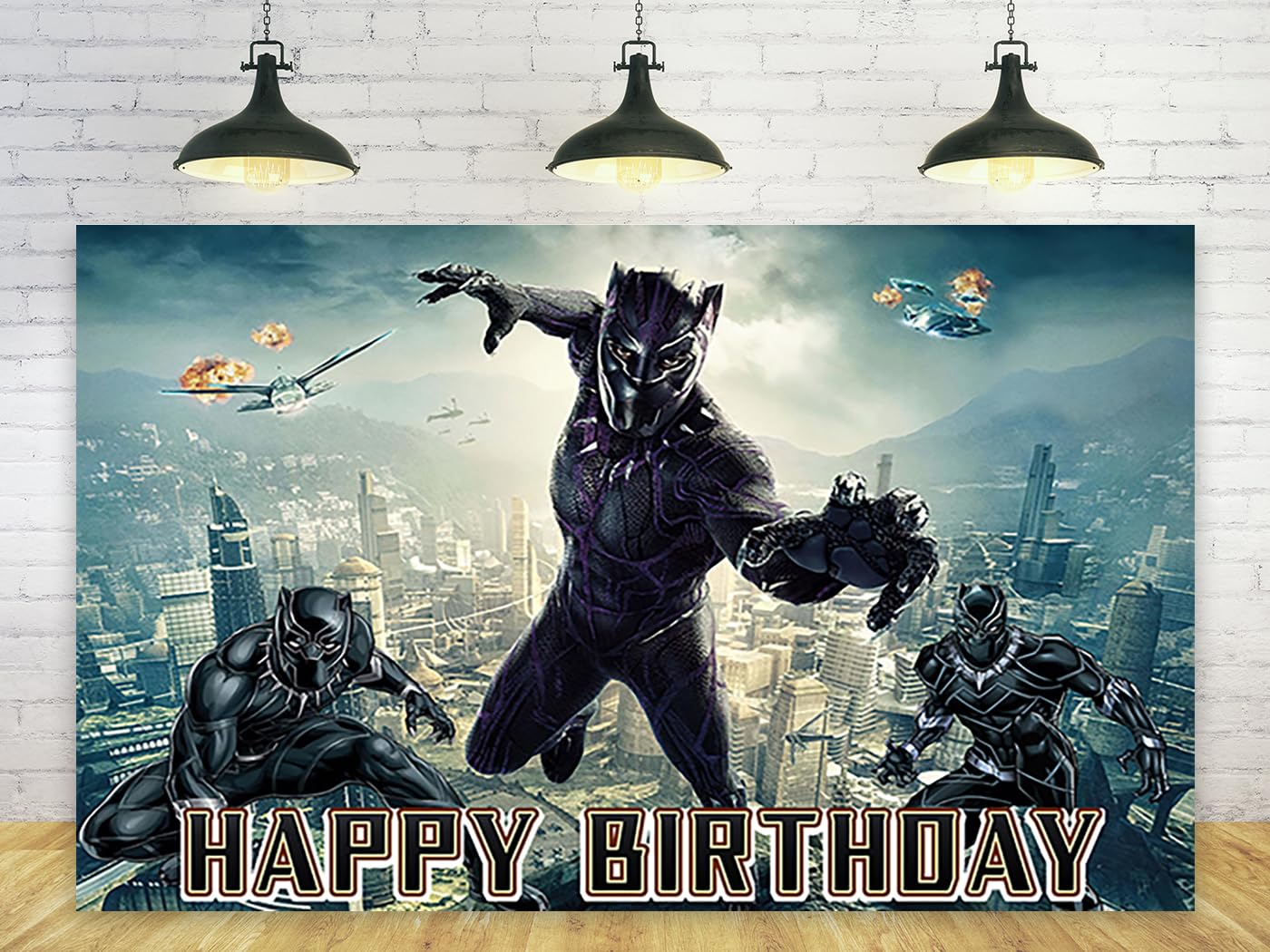 City Superhero Backdrop Birthday Decorations Superhero