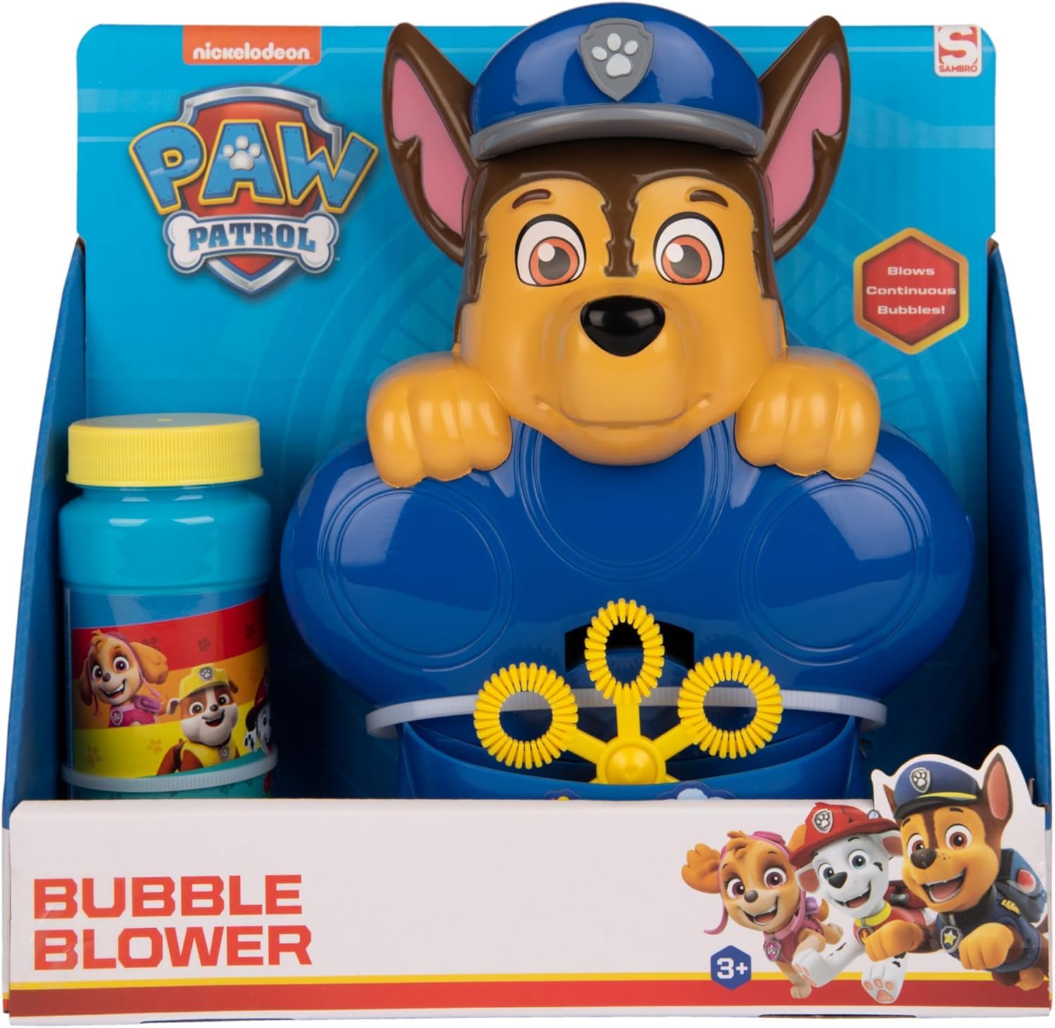 Chase Bubble Blower Toy – Kids Bubble Machine with Fun Character Design, Outdoor Play Bubble Maker for Toddlers & Kids