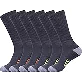 JOYNÉE Mens Athletic Crew Socks for Men Cushion Casual Sports Workout Sock 6 Pack