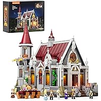 LUMIBRICKS Medieval Castle Banquet Hall Lighting Building Bricks Set - Middle Ages City Town Modular Collection Display Kit w