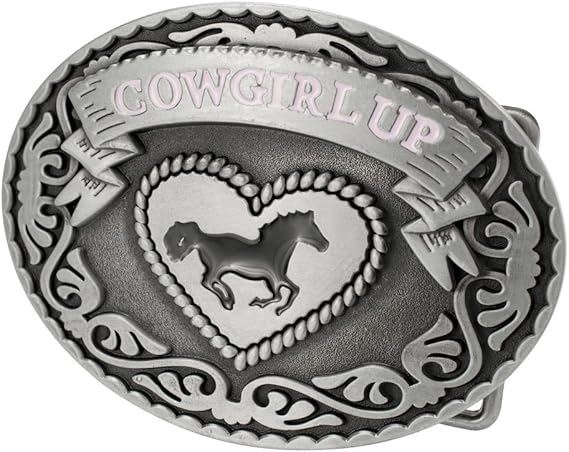 cowgirl up belt buckle