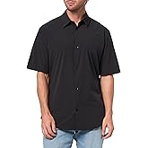 Armani Exchange Mens Short Sleeve Regular Fit Stretch Button Down