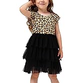 EASWEET Bamboo Viscose Toddler Girl Dress Summer Flutter Sleeve Casual Tulle Tutu Dress