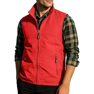 Rucking Vest For Men Zip Up Stand Collar Sleeveless Jacket Casual Hiking Running Lightweight Outerwear Vest With Pockets