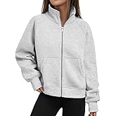 Trendy Queen Womens Sweatshirts Zip Up Hoodies Cropped Crewneck Pullover Casual Jackets Y2k Clothes Fall Fashion Outfits 2025