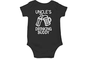 AW Fashions Uncle's Drinking Buddy Baby Bodysuit Funny Cute Newborn Clothes for Boys, Girls, and Unisex