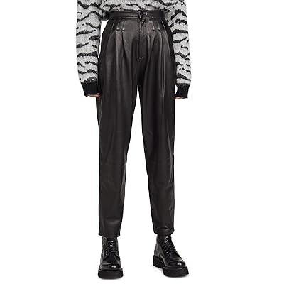 j brand nila leather pleated trousers