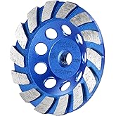 SALI 4.5 Inch Concrete Grinding Wheels 14 Turbo Diamond Segments 5/8-11 Arbor Diamond Grinding Wheel Fit for Paint, Epoxy, Mastic, Coating Removal