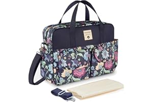 Kamay's Mummy Shoulder Bag Diaper Bag Chic Nappy Changing Bag Tote/Messenger Style Large with Changing Mat, AdjCAtable Straps