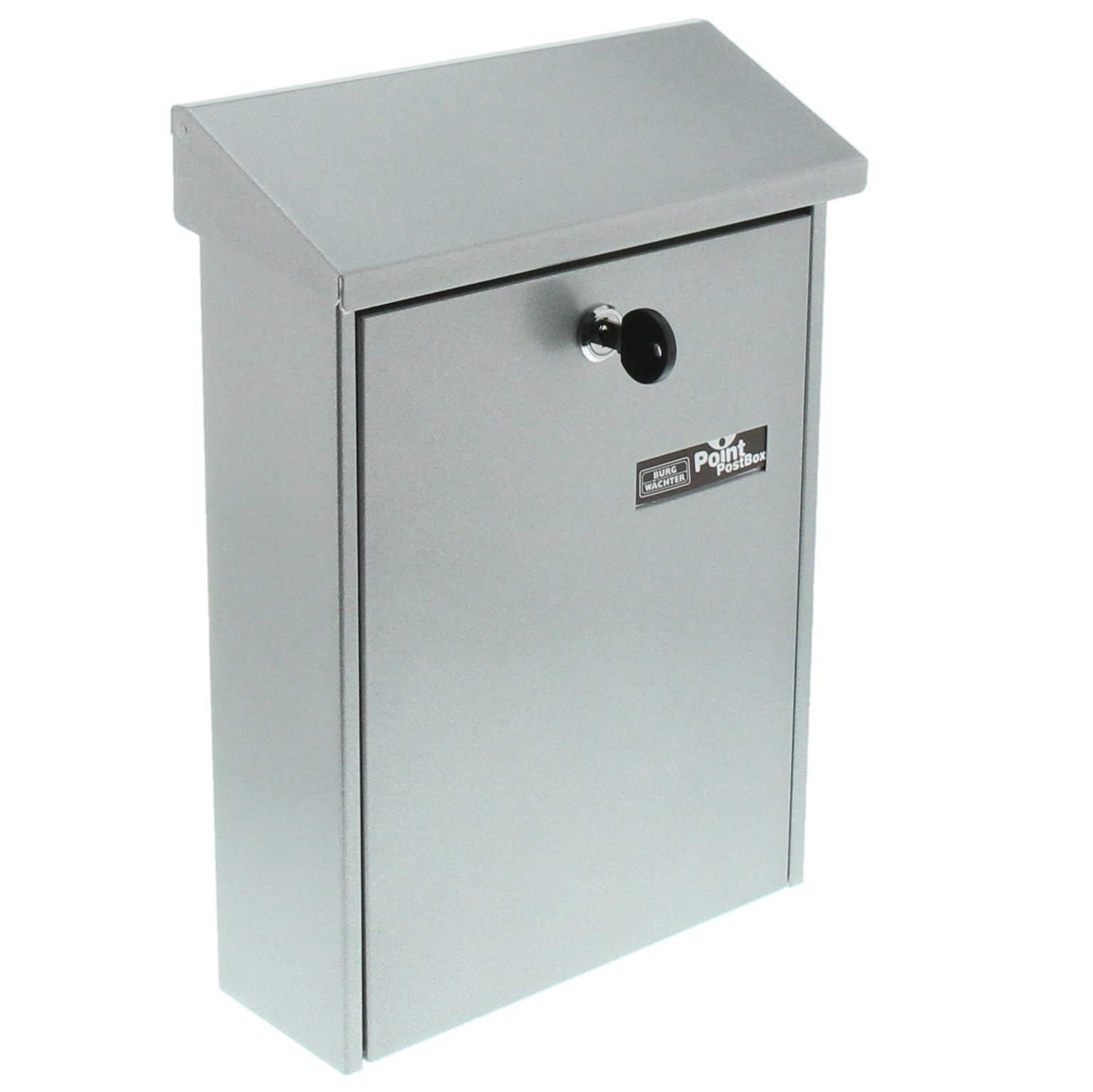 BURG-WÄCHTER, Mailbox with Cover, Slot Size A4, Galvanised Steel, Daily 5861 Si, Silver