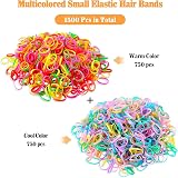 Hanyousheng Elastic Hair Bands 1500 Pcs Mini Multicolored Small Rubber Elastics view 3
