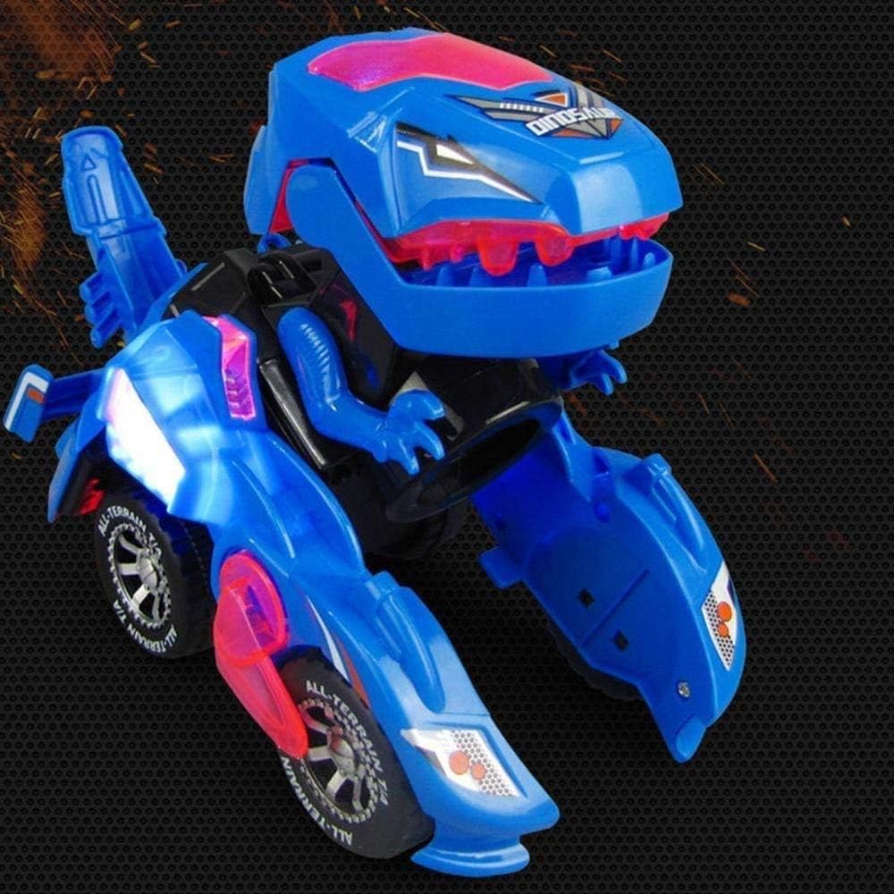 Zhangl 2 Dans 1 Transforming Dinosaur LED voiture 4 roues motrices jouets transformables